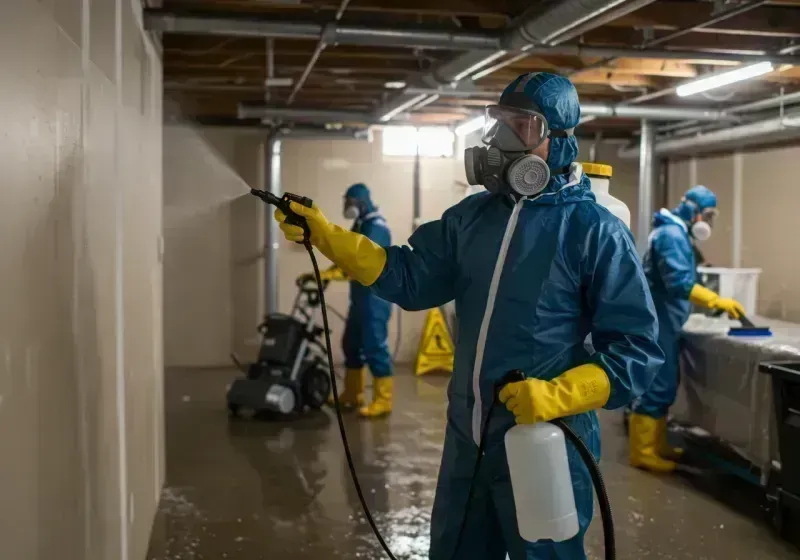 Basement Sanitization and Antimicrobial Treatment process in Englewood, FL