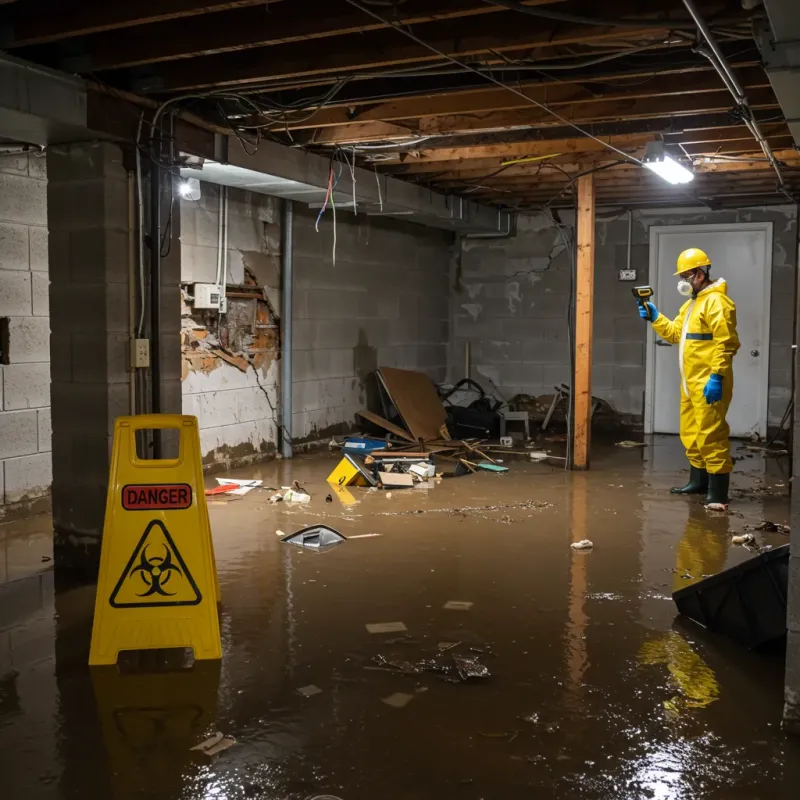 Flooded Basement Electrical Hazard in Englewood, FL Property